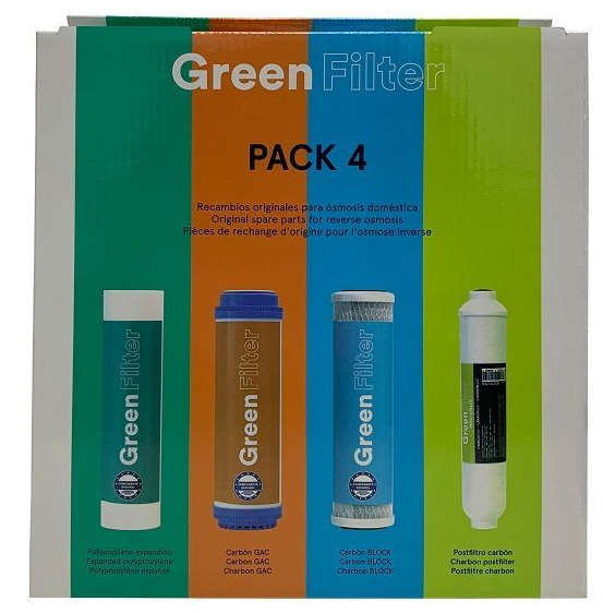 Pack 4 filtros standard equipos osmosis kw 5 etapas (incluye postfiltro) (763308 2150025245)