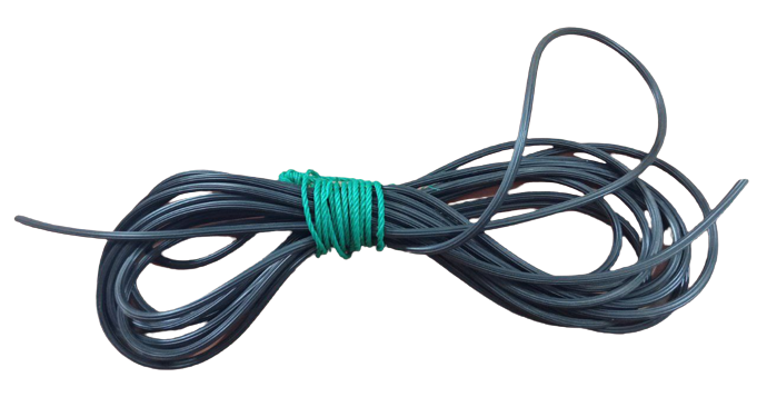 Burlete goma corredera 48 mm y fija negro (RAL 9011) – 058001003