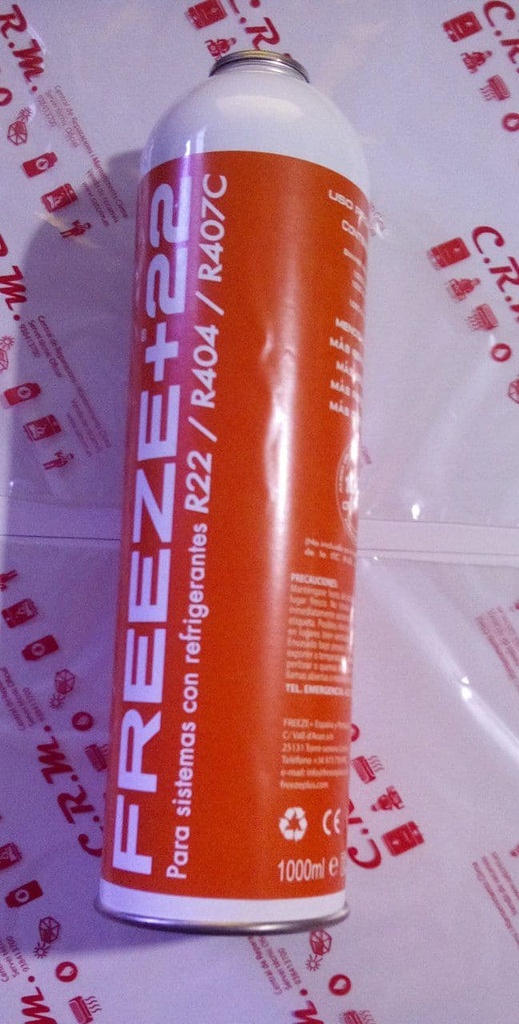Gas refrigerante 100% organico R32 - R410A envase desechable carga 350gr. Freeze+®32