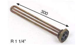 Resistencia electrica para termo 2000w roscada  1 1/4 con soporte anodo M6