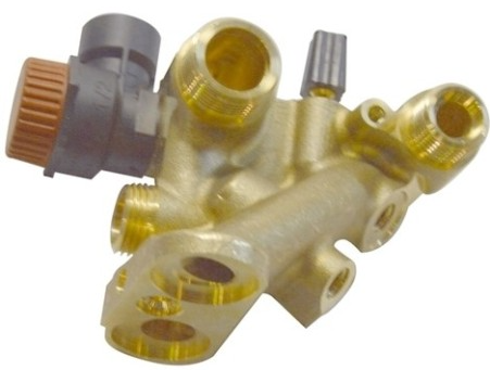 Cuerpo hidraulico Junkers ZW23-1AE23 soporte intercambiador placas lado izquierdo – 87057001830