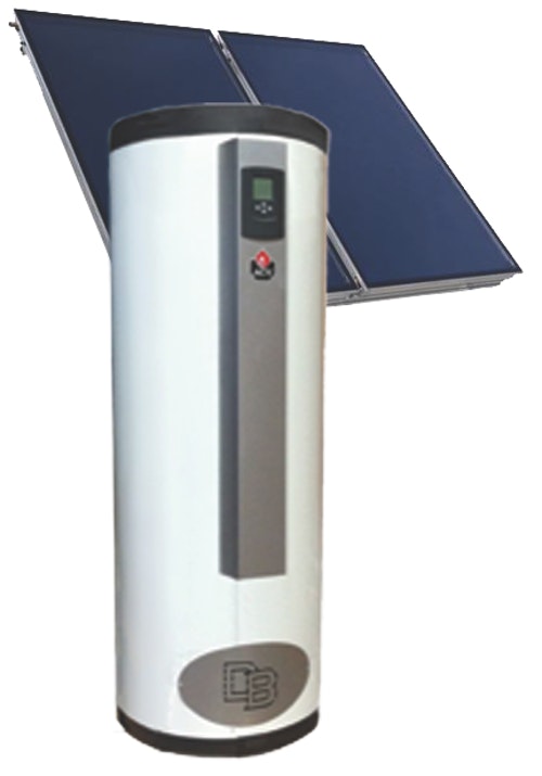 Drain-Back 200 Interacumulador solar de 200 litros equipado con centralita de regulación solar RS4 HE y bomba de solar de Alta eficiencia.