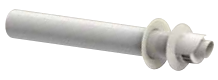 Terminal coaxial horizontal de condensación FIG (tubo terminal + 2 plafones EPDM) (PP/Acero lacado) Ø60/100 – 610MTTP15