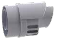 Tramo terminal coaxial corto de condensación FIG (PP/Acero nylon blanco) Ø80/125 – 8125TDFHC57