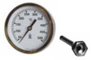 Pirómetro para temperatura HUMOS (Diám. (mm): 65, L (mm): 150, Escala  °C: 0 - 500)