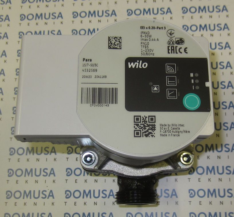 Bomba agua Domusa Wilo RS/15/6-RKC m (ERP 1SP 130mm 15/7-50/SC) (Clima Plus - Sirena - DS/Pack)