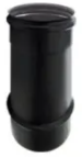 Tubo simple inoxidable ajustable aisi 316l negro mate para estufas de pellet diámetro 80mm 0.25m – NL316EXEPSI4S08