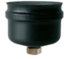 Copa simple 80mm diámetro inoxidable aisi 316l negro mate para estufas de pellet