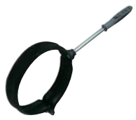 Abrazadera con tirafondo inoxidable 100mm de diámetro aisi 316l negro mate para estufas de pellet – NL316EXCOLSCT10