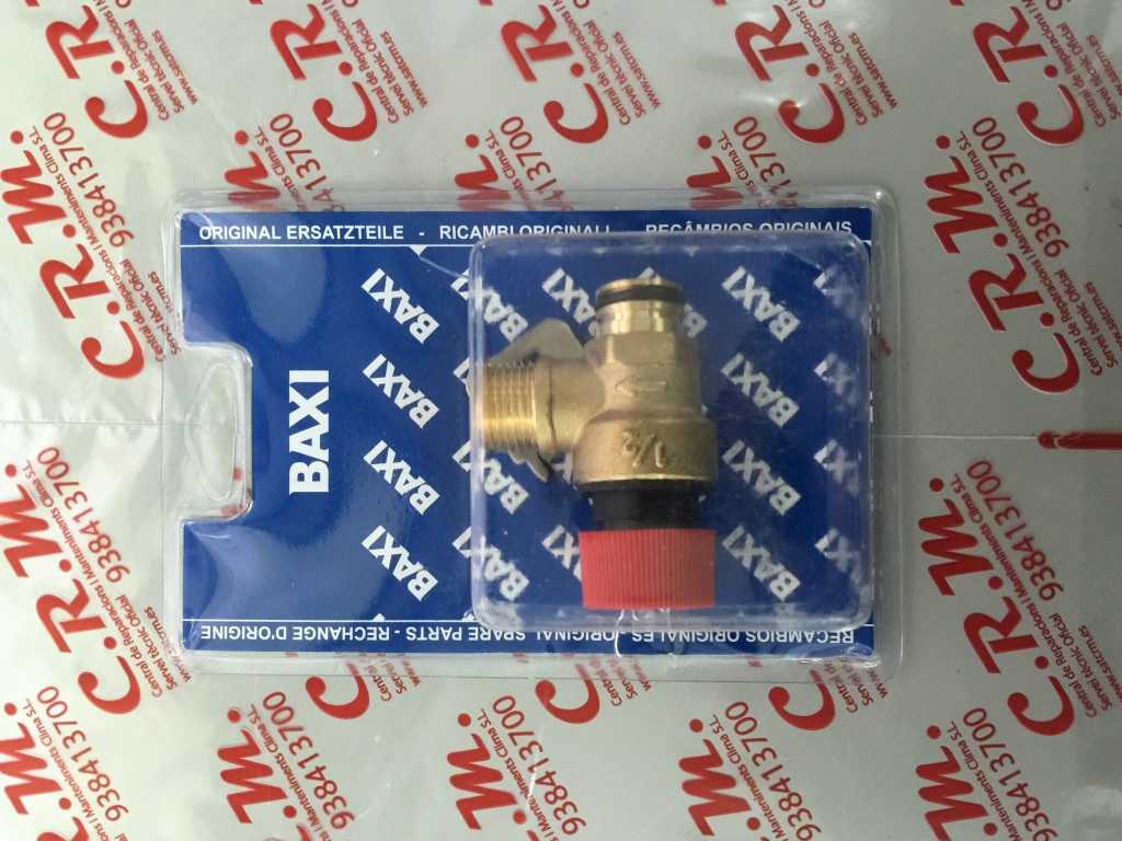 Valvula seguridad Baxi Roca Sara - Nora - Gavina Confort GTI (3bar torica)