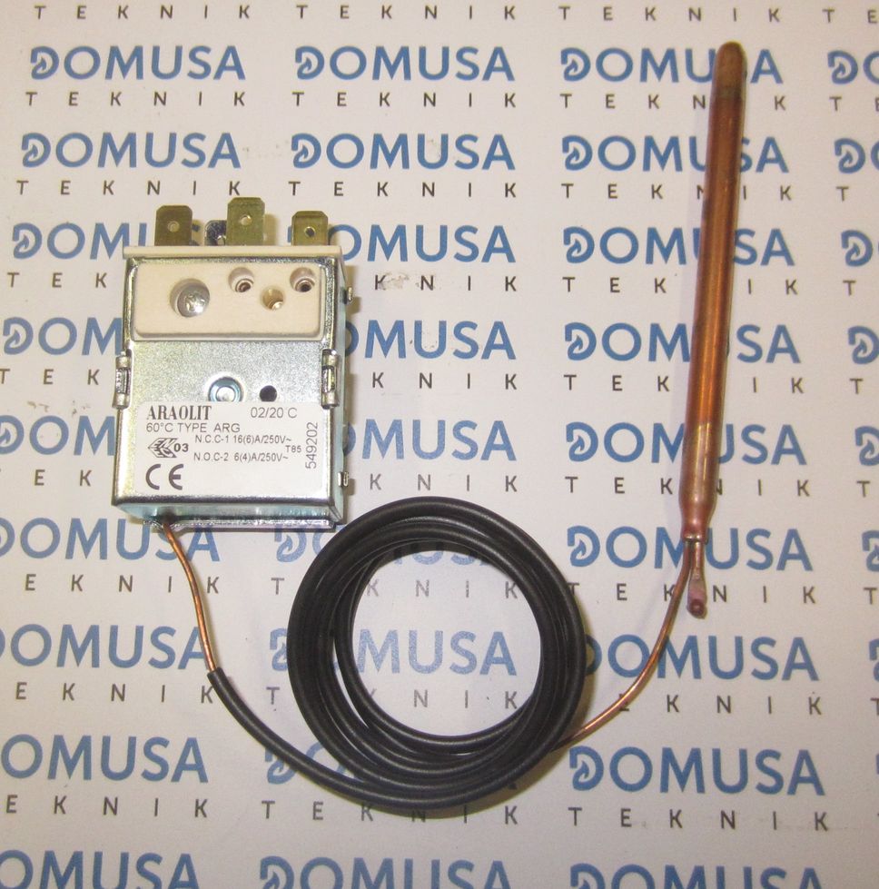 Termostato Domusa BT Duo 150 - 250 fijo 60º capilar 1,5m.
