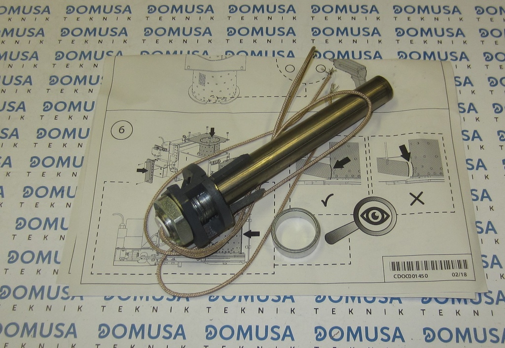 Resistencia pellet Domusa Bioclass - Bioclass NG actual, kit completo resistencia 400w + separador