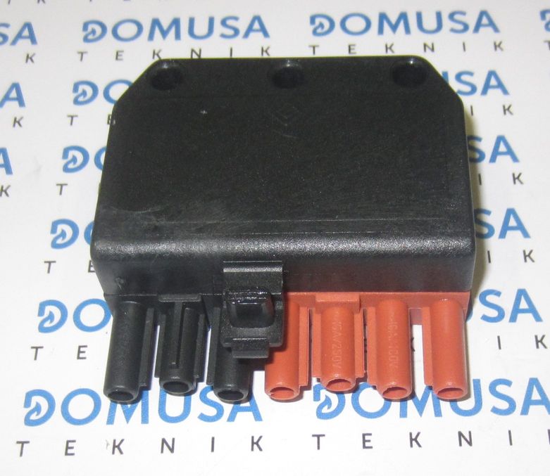 Clavija conector Domusa 7 polos macho caja de conexiones quemador
