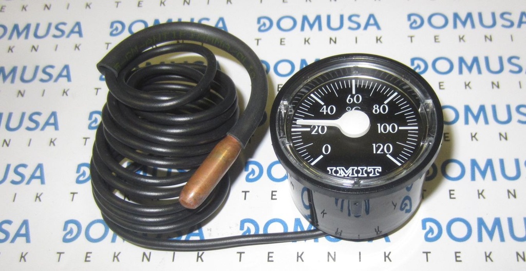 Termometro Domusa Clima Mix - Sirena - Ecogas - DS-Matic (ø40-0/120º-1000mm) negro