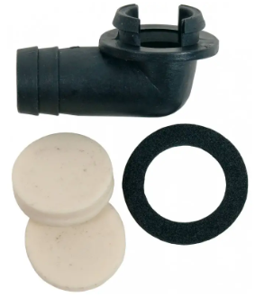 [AS04051] Codo desagüe junta y 2 tapones (diam. 19) – AS04051