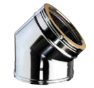 [EXGDP90C13] Codo 45º aislado inoxidable 316L/304 pared doble diámetro ø 130/180 – EXGDP90C13