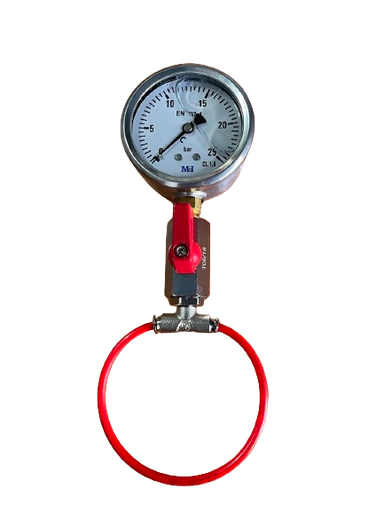 [OH-008542] Comprobador medicion de presion quemador a gasoil Domusa Domestic regulacion manometro gasolina (0 a 25 bar)