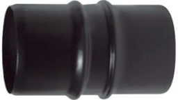 [NL316EXMMA08] Manguito simple m/m de 80mm de diámetro inoxidable aisi 316l negro mate para estufas de pellet.