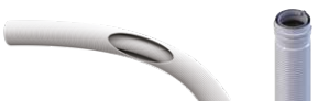 [610-1000FLEX5] Tubo flexible coaxial de condensación (PP) FIG Ø60/100x1000 – 610-1000FLEX5