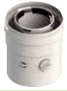 [610TMMHP15] Manguito coaxial de condensación FIG con toma de muestras Macho - Hembra (PP/Acero lacado) Ø60/100 – 610TMMHP15