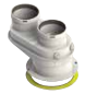 [8ADBSDVAP15] ADAPTADORES BIFLUJO COMP. DE CONDENSACIÓN FIG (PP/Acero lacado) (COMPATIBLE CON HERMANN Micraplus Cond, SAUNIER D, VAILLANT) Ø80 – 8ADBSDVAP15