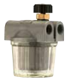 [20250P] Filtro de aluminio FAG para gas-óleo FILTRO VASO TRANSPARENTE CON GRIFO DE CIERRE DOBLE LÍNEA (Medida: 3/8”, Cartucho: Inox, Filtrado (μm): 100, Superficie (cm2): 105) – 20250P