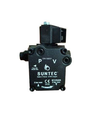 [CQUE000262] Bomba gasoil Suntec AS47A rotación dcha 7 - 25 BAR / salida dcha. con electrovalvula – CQUE000262