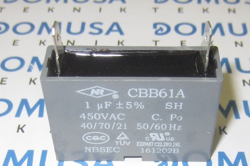 [CFOV000121] Condensador 01.0UF Domusa Bioclass motor 2400RPM