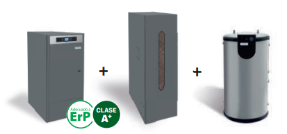 [TBIO000143] Pack Unit BC 18 BT Duo 150: Caldera de pellet Domusa Teknik Bioclass iC 18 + Deposito reserva S + BT Duo 150 – TBIO000143