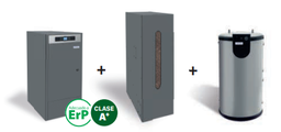 [TBIO000144] Pack Unit BC 25 BT Duo 250: Caldera de pellet Domusa Teknik Bioclass iC 25 + Deposito reserva L + BT Duo 250