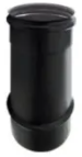 [NL316EXEPS4S08] Tubo simple inoxidable ajustable aisi 316l negro mate para estufas de pellet diámetro 80mm 0.25m - 0.35m