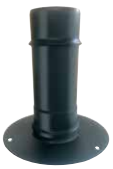 [NLFLANGIATA2S10] Tubo simple inoxidabable con tapa aisi 316l negro mate para estufas de pellet diámetro 100mm 0.19m 0.18m – NLFLANGIATA2S10