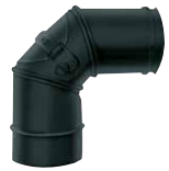 [NL316EXGA90SI08] Codo simple 80mm diámetro 90º inoxidable aisi 316l negro mate para estufas de pellet – NL316EXGA90SI08