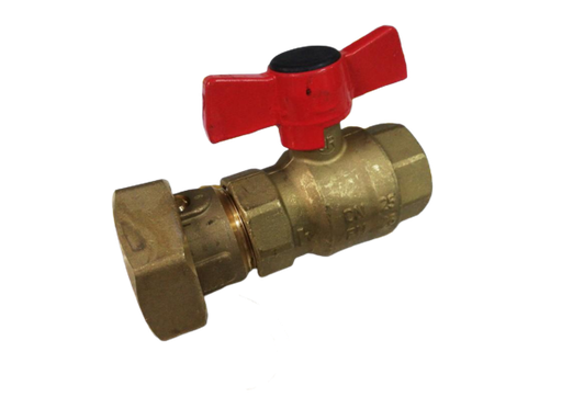 [HZ1226803] Llave corte 1 a 1-1/2" especial para bomba agua calefacción 1 1/2 de 130mm y 180mm. Con valvula anti retorno incluida.