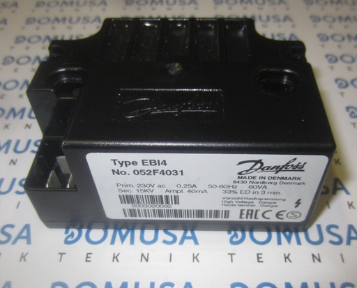 [CQUE000159] Transformador quemador gasoil Domusa Domestic Danfoss Type EBI4 electronico No. 052F4031