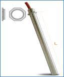 [ELD-62706] Resistencia estufa pellets BIOMASA. Tipo ELF-62706. Ø 12,5 mm. Longitud 160mm. Longitud total 170mm Potencia 350W Longitud cable 500 m Rosca SI PALAZZETTI - MCZ