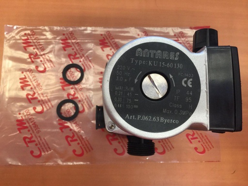 [P06263] Bomba agua calefaccion 1CP 130mm (6mt.) 15/60 con purgador – P06263