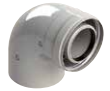 [610-90MHP15] Codo 90º condensación FIG Macho - Hembra (PP/Acero lacado) Ø60/100 – 610-90MHP15